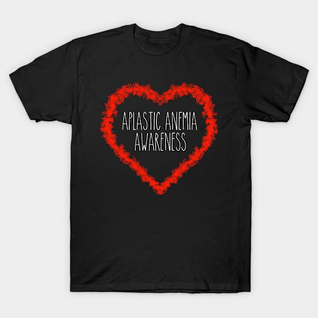 Aplastic Anemia Awareness Support In Heart T-Shirt by MerchAndrey